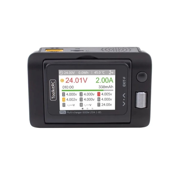 Original ToolkitRC 600W USB Fast Charing Smart Charger Adjustable Screen Angle With Audio Function for 1-8S LiHv LiFe Battery